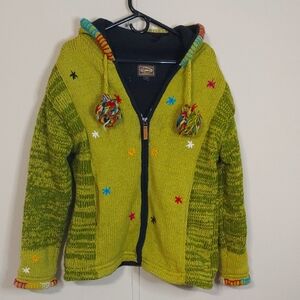 VTG Kyber Outerwear Wool Full Zip Knit Coat Women's Size L